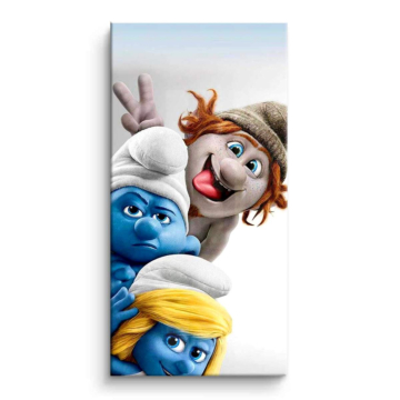 Aventura inspirada en Smurfs - cuadro PVC brillante