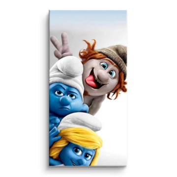 Aventura inspirada en Smurfs - cuadro PVC mate