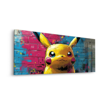Graffiti-Porträt inspiriert von Pikachu - Acrylglasbild