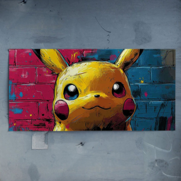 Graffiti-Porträt inspiriert von Pikachu - Poster