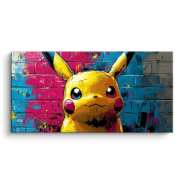 Pikachu Inspired Graffiti Portrait PVC Matt Art