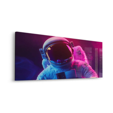 Magenta-Astronaut in Traumlandschaft - Acrylglasbild