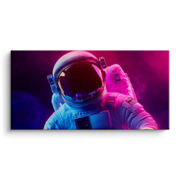 Magenta astronauta pejzaż jak ze snu - obraz na matowym PVC