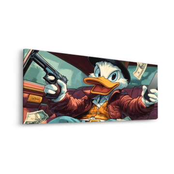 Gangster inspirowany Kaczorem Donaldem - obraz na dibondzie matowym