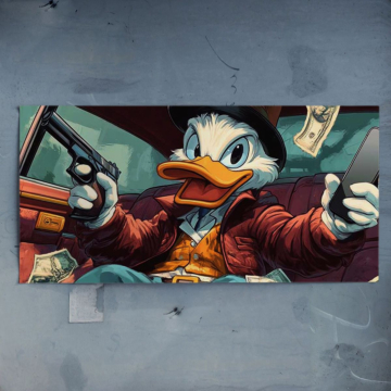 Gangster inspirowany Kaczorem Donaldem - plakat