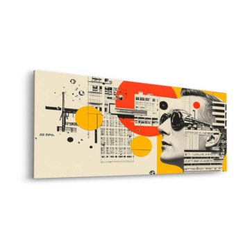 Visage bauhaus abstrait - tableau Dibond mat