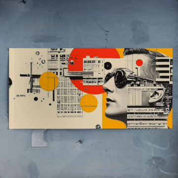 Bauhaus abstrakt Gesicht - Poster
