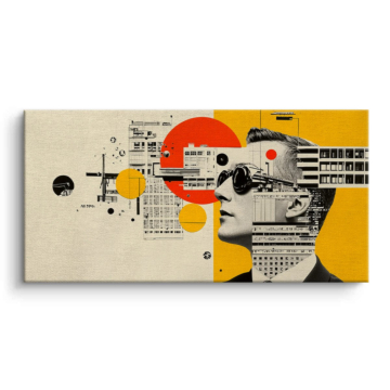 Bauhaus abstrakt Gesicht - Leinwandbild