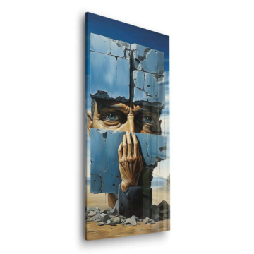 Surreales fragmentiertes Gesicht - Acrylglasbild