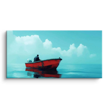 Red Boat Minimal Seascape PVC Matt Art