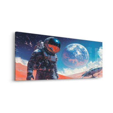 Astronaut als Mondaufgangs-Entdecker - Acrylglasbild