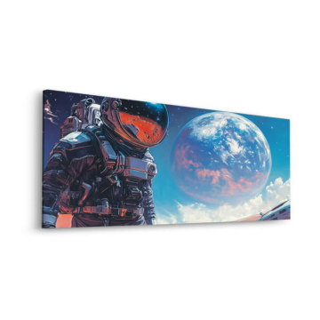 Astronaut als Mondaufgangs-Entdecker - Dibond-Bild matt