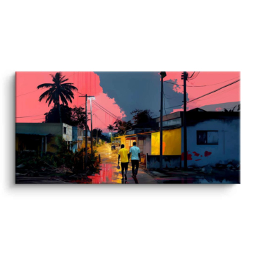 California Sunset Street PVC Matt Art