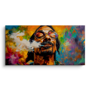 Snoop Dogg Inspired Colorful Portrait Canvas Art