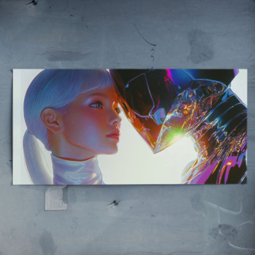Android Kiss Embrace Poster Art