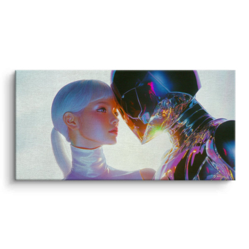 Android Kiss Embrace Canvas Art