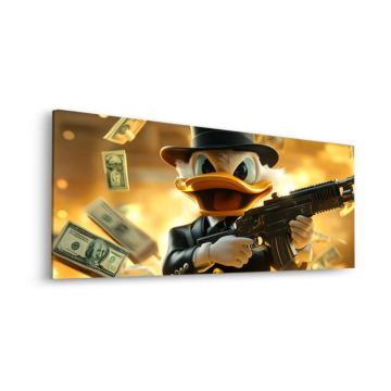 Napad inspirowany Scrooge’em McDuckiem - obraz na dibondzie matowym