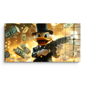 Napad inspirowany Scrooge’em McDuckiem - obraz na PVC z połyskiem
