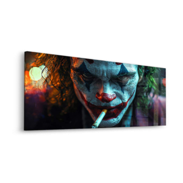 Néon méchant inspiré de Joker - tableau en verre acrylique