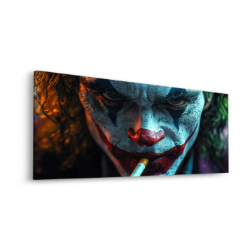 Néon méchant inspiré de Joker - tableau Dibond mat