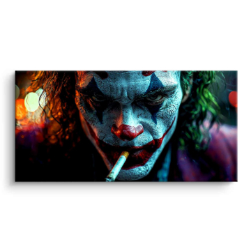Néon méchant inspiré de Joker - tableau PVC mat