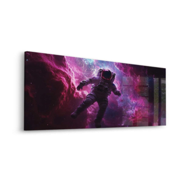 Violett Galaxie Astronau - Acrylglasbild