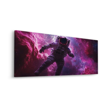Violett Galaxie Astronau - Dibond-Bild matt