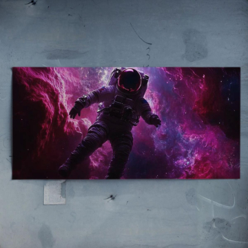 Violett Galaxie Astronau - Poster