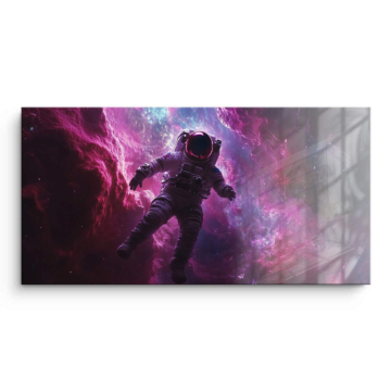 Violett Galaxie Astronau - PVC-Bild glänzend
