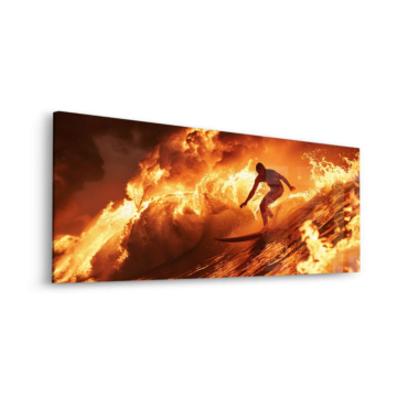 Flaming Welle Surfe - Acrylglasbild