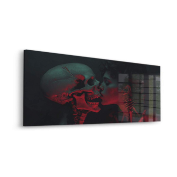 Dark Skull Kiss Acrylic Glass Art
