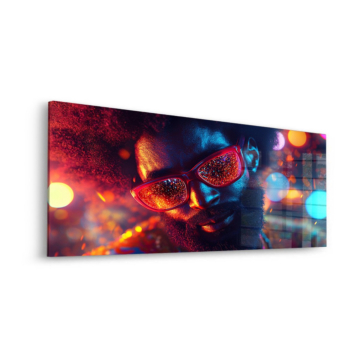Gafas de sol de fiesta de neón - cuadro en vidrio acrílico