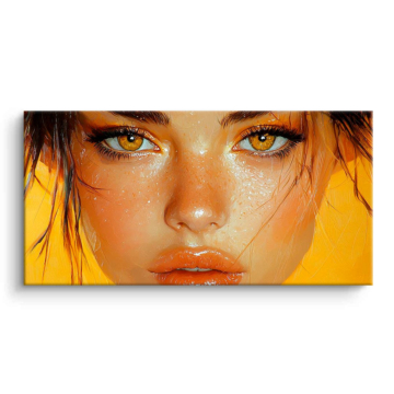 Golden Eyes Beauty Portrait PVC Matt Art