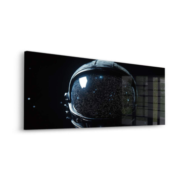 Dunkler Astronautenhelm - Acrylglasbild