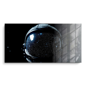 Dunkler Astronautenhelm - PVC-Bild glänzend