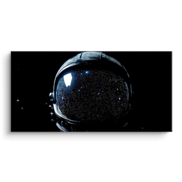 Mroczny astronauta kask - obraz na matowym PVC