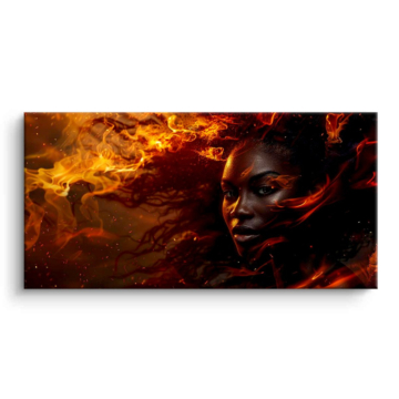 Fiery Woman Portrait PVC Matt Art