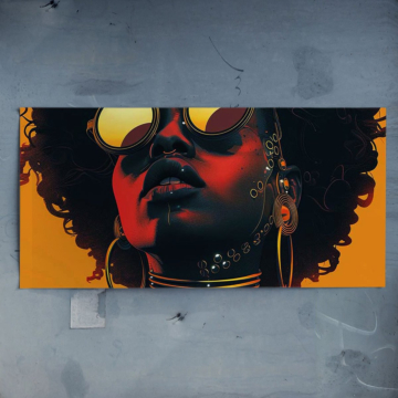 Afrofuturistisches Sonnenbrillenmotiv - Poster
