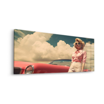 Vintage Roadster Glamour Acrylic Glass Art