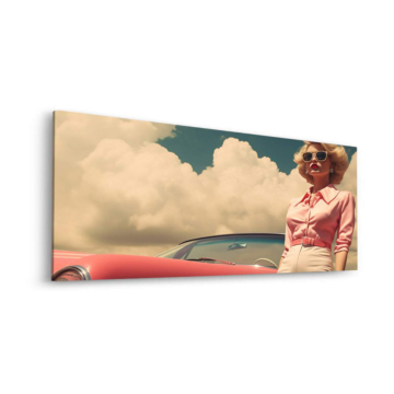Roadster vintage w stylu glamour - obraz na dibondzie matowym