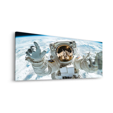 Astronaut Spacewalk Embrace Acrylic Glass Art