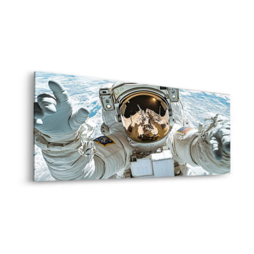 Astronaut Spacewalk Embrac - Dibond-Bild matt