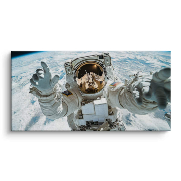 Astronaut Spacewalk Embrace Canvas Art