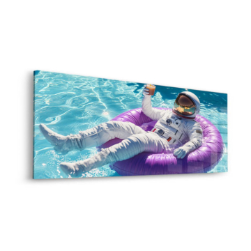 Astronaut Pool Floa - Acrylglasbild