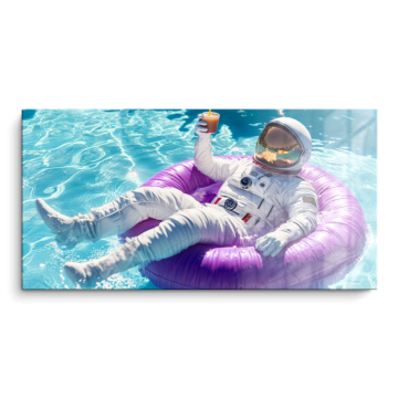Astronaut Pool Floa - PVC-Bild glänzend