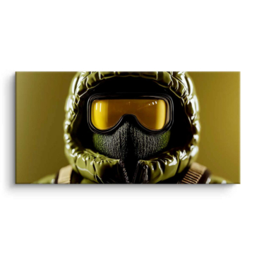 Retrato enmascarado explorador - cuadro PVC mate