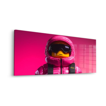Pink Astronaut Explorer Acrylic Glass Art