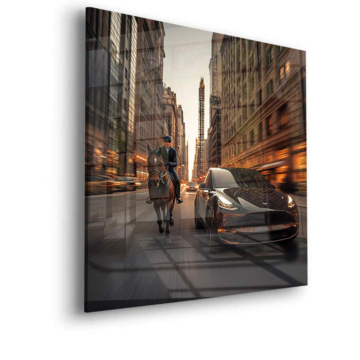 Urbaner Street-Rider bei Sonnenuntergang - Acrylglasbild