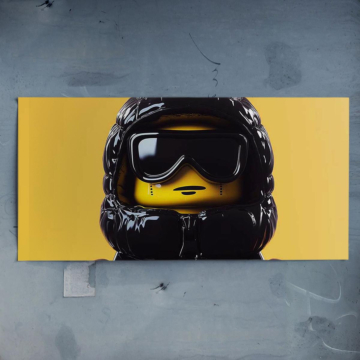 Urbaner Entdecker inspiriert von LEGO - Poster