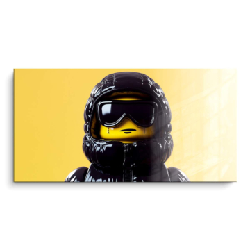 Urbain explorateur inspiré de LEGO - tableau PVC brillant